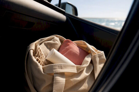 Anonymous sunscreen in a warm travel bag