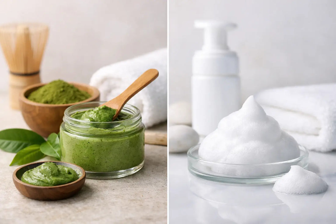 Matcha Cleanser vs Foam Cleanser for Your Skin