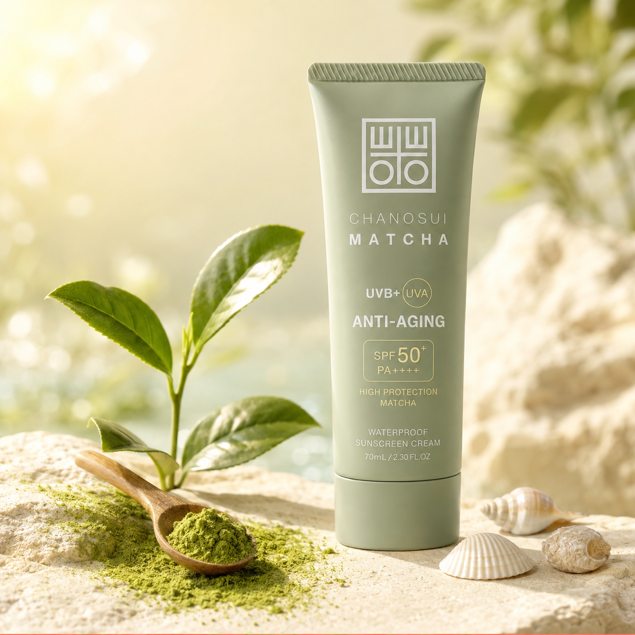 Matcha Waterproof Sunscreen Cream SPF 50+ PA++++