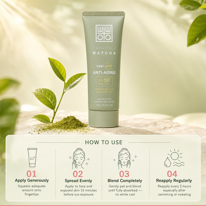 Matcha Waterproof Sunscreen Cream SPF 50+ PA++++