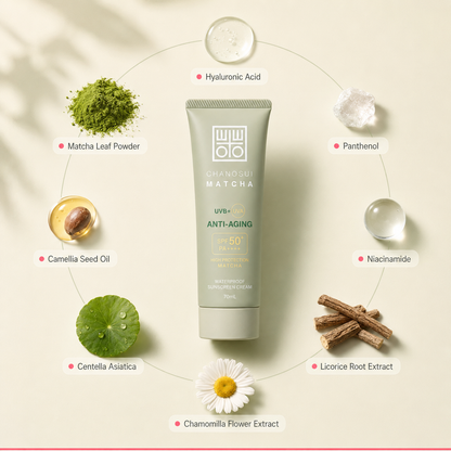 Matcha Waterproof Sunscreen Cream SPF 50+ PA++++