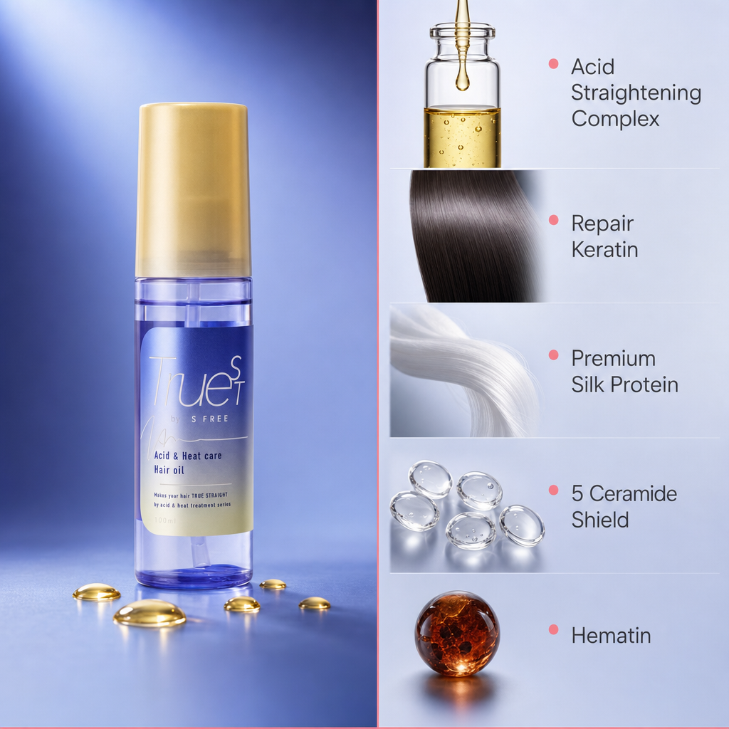 Aceite capilar reparador de ácido y calor