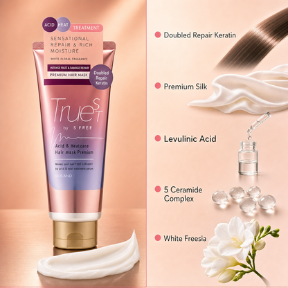 Mascarilla capilar reparadora de queratina premium